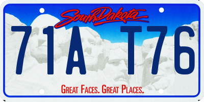 SD license plate 71AT76