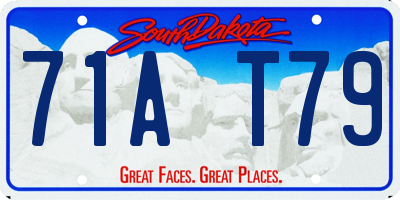 SD license plate 71AT79
