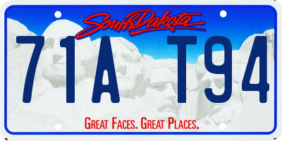 SD license plate 71AT94