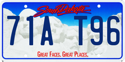 SD license plate 71AT96