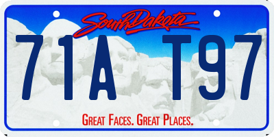 SD license plate 71AT97