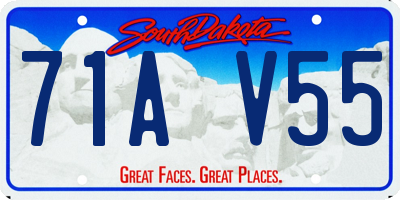 SD license plate 71AV55