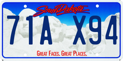 SD license plate 71AX94