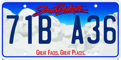 SD license plate 71BA36