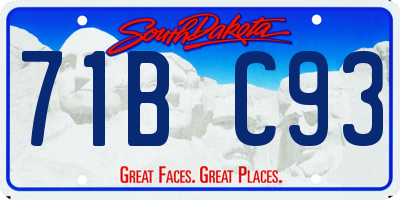 SD license plate 71BC93