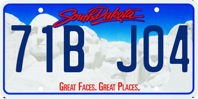 SD license plate 71BJ04