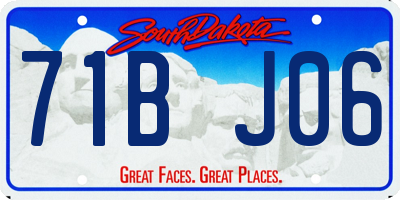 SD license plate 71BJ06
