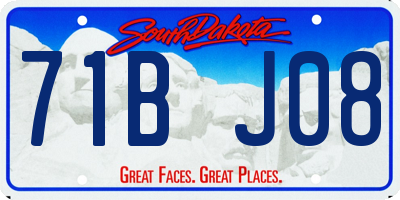 SD license plate 71BJ08