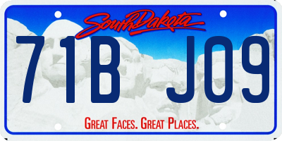 SD license plate 71BJ09