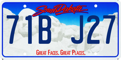 SD license plate 71BJ27