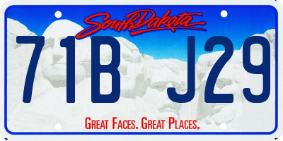SD license plate 71BJ29