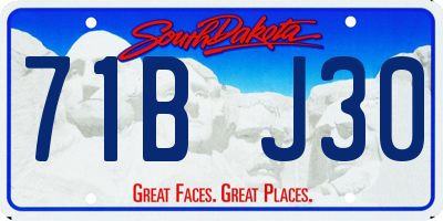 SD license plate 71BJ30