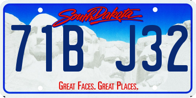 SD license plate 71BJ32