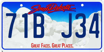 SD license plate 71BJ34