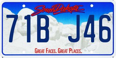 SD license plate 71BJ46