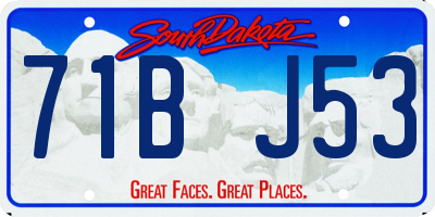 SD license plate 71BJ53