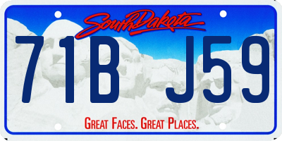 SD license plate 71BJ59