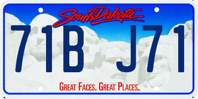 SD license plate 71BJ71
