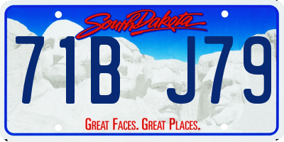 SD license plate 71BJ79