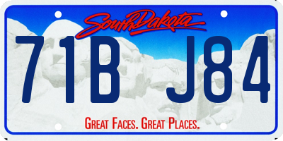 SD license plate 71BJ84