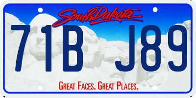 SD license plate 71BJ89