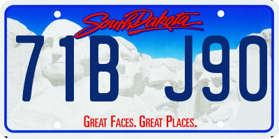 SD license plate 71BJ90