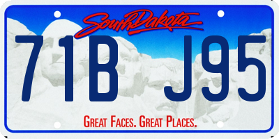 SD license plate 71BJ95