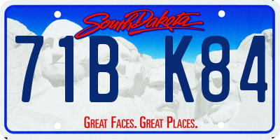 SD license plate 71BK84