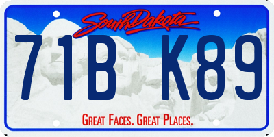 SD license plate 71BK89