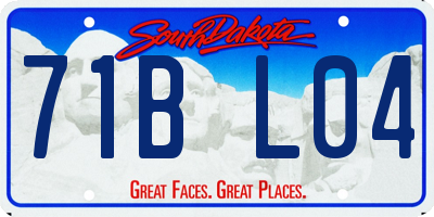 SD license plate 71BL04