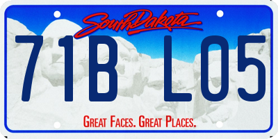 SD license plate 71BL05