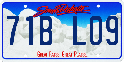 SD license plate 71BL09