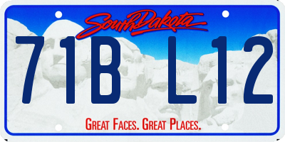 SD license plate 71BL12