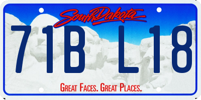 SD license plate 71BL18