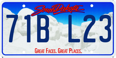 SD license plate 71BL23