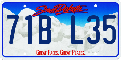 SD license plate 71BL35