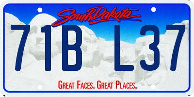 SD license plate 71BL37