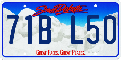 SD license plate 71BL50