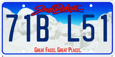 SD license plate 71BL51