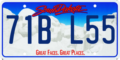 SD license plate 71BL55