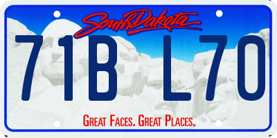 SD license plate 71BL70