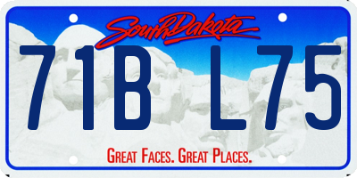 SD license plate 71BL75