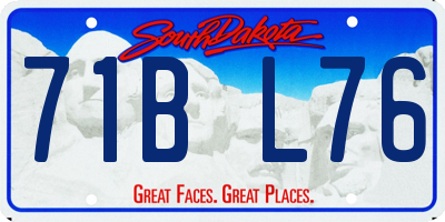 SD license plate 71BL76