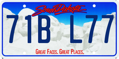 SD license plate 71BL77
