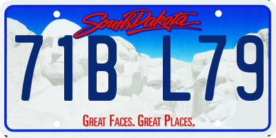 SD license plate 71BL79