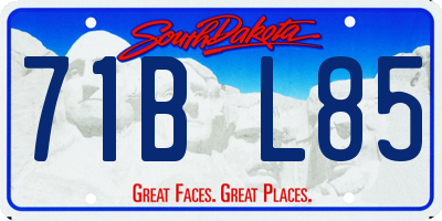 SD license plate 71BL85