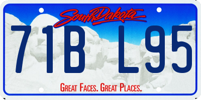 SD license plate 71BL95