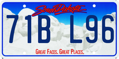SD license plate 71BL96