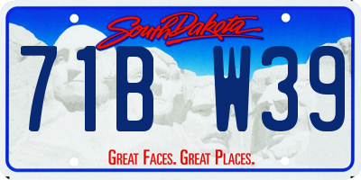 SD license plate 71BW39