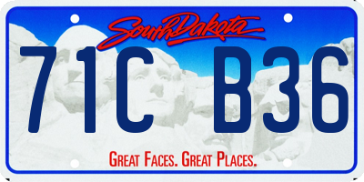 SD license plate 71CB36